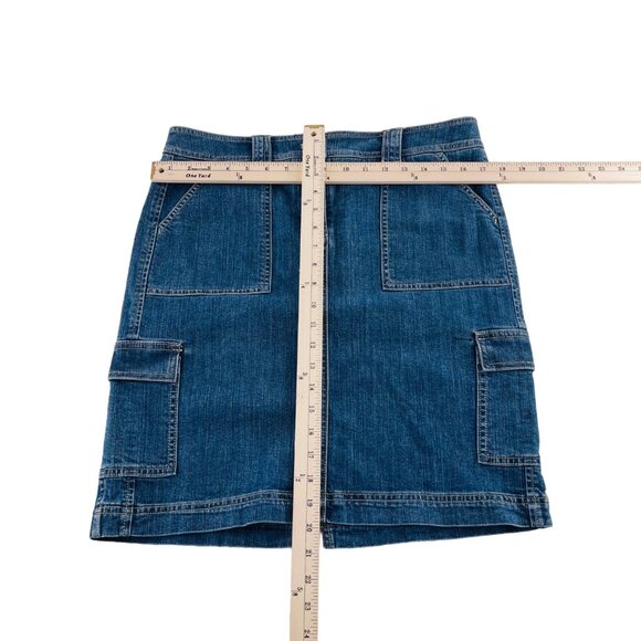 Jones‎ New York Sport Stretch Denim Cargo Skirt Size 8 Y2k - Picture 4 of 5
